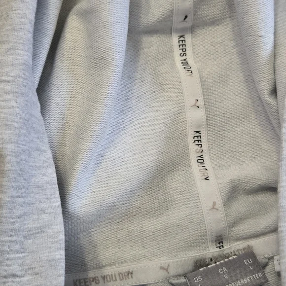 Puma Gray Heathered Zip-Up Hoodie Sweatshirt - Picture 2 of 4